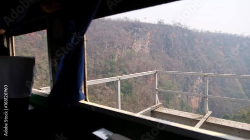 viaduct gokteik Burma train window photo