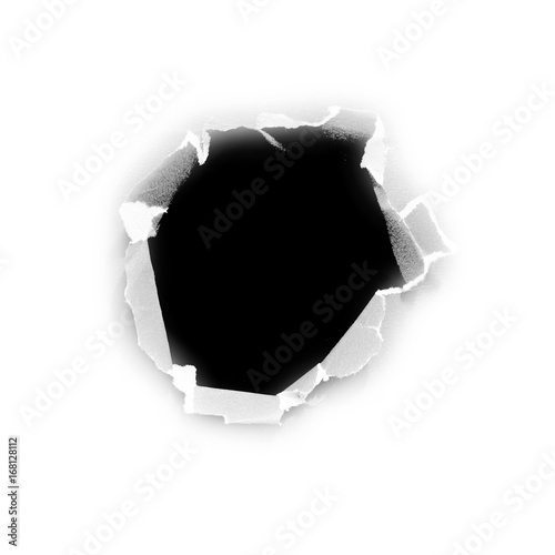 torn paper isolated on white background