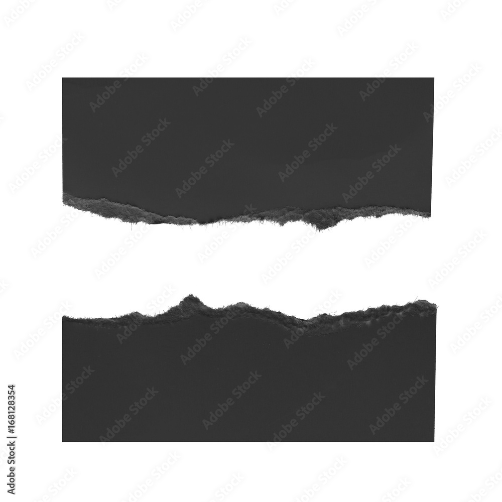 black ripped paper, space for advertising copy black ripped paper, space for advertising copy