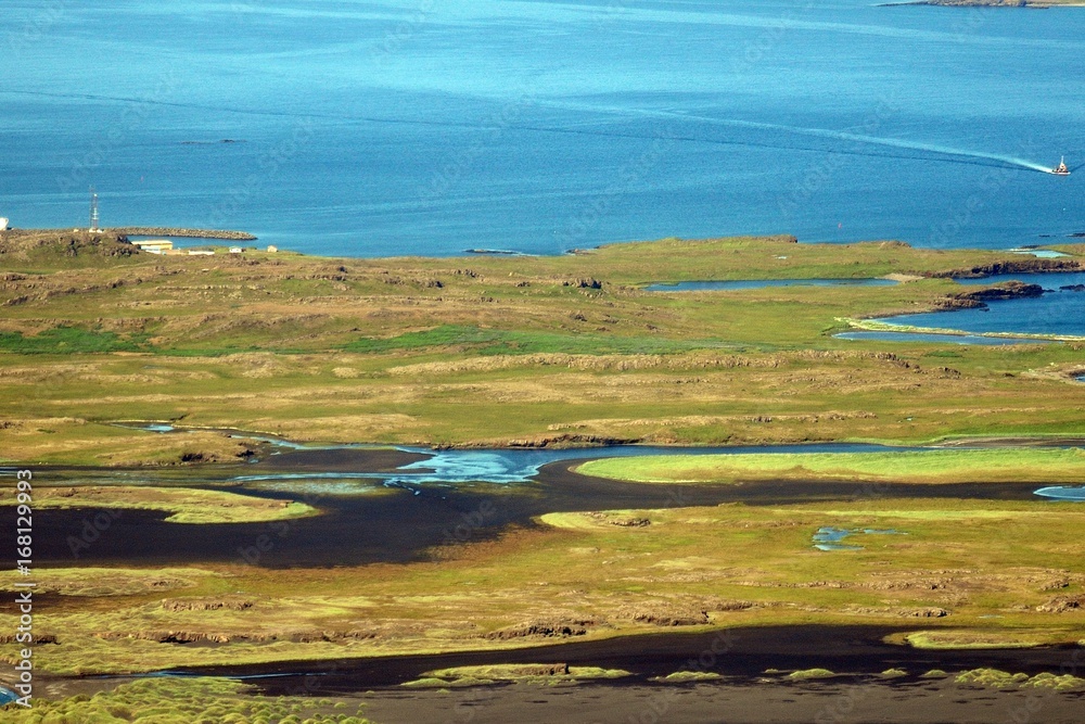 Icelandic landscape from the air