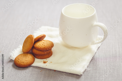 cookie and milk Cloth background