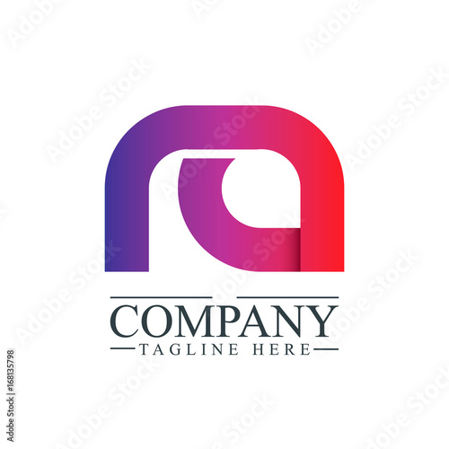 Initial Letter RA Linked Design Logo