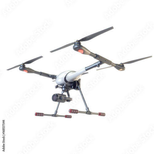 Professional Drone isolated on background. 3d illustration © unlimit3d
