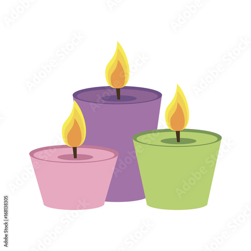 lit candles icon image vector illustration design