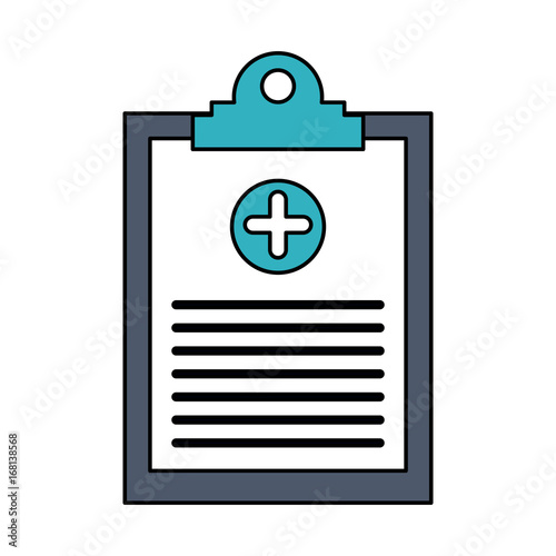 medical history clipboard healthcare related icon image vector illustration design 