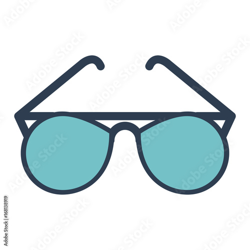 round frame glasses icon image vector illustration design 