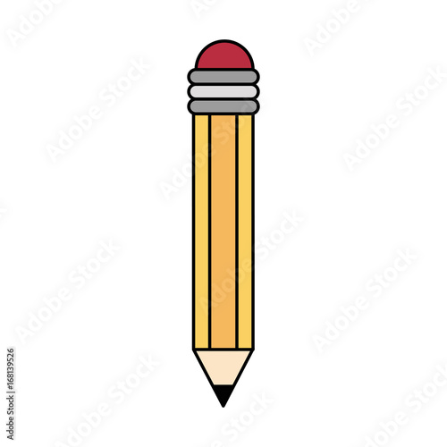 pencil with eraser icon image vector illustration design 