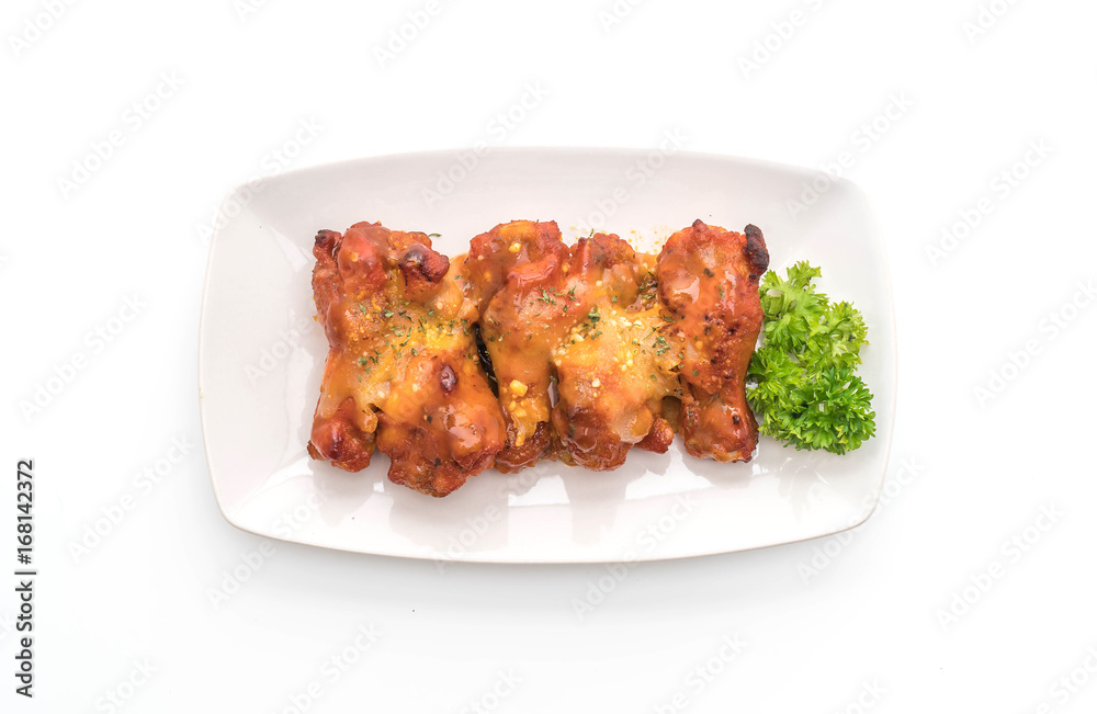 grilled chicken wings with cheese