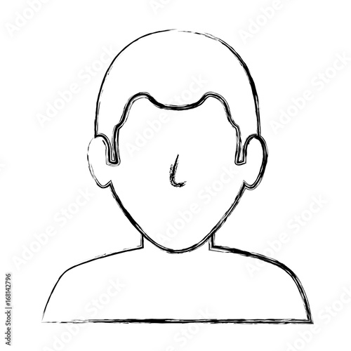 young man shirtless avatar character vector illustration design