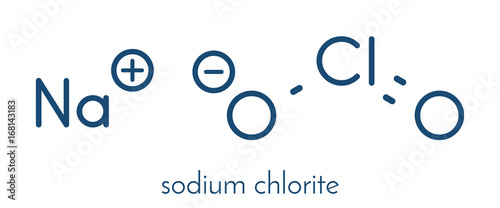 Sodium chlorite, chemical structure.  Skeletal formula.