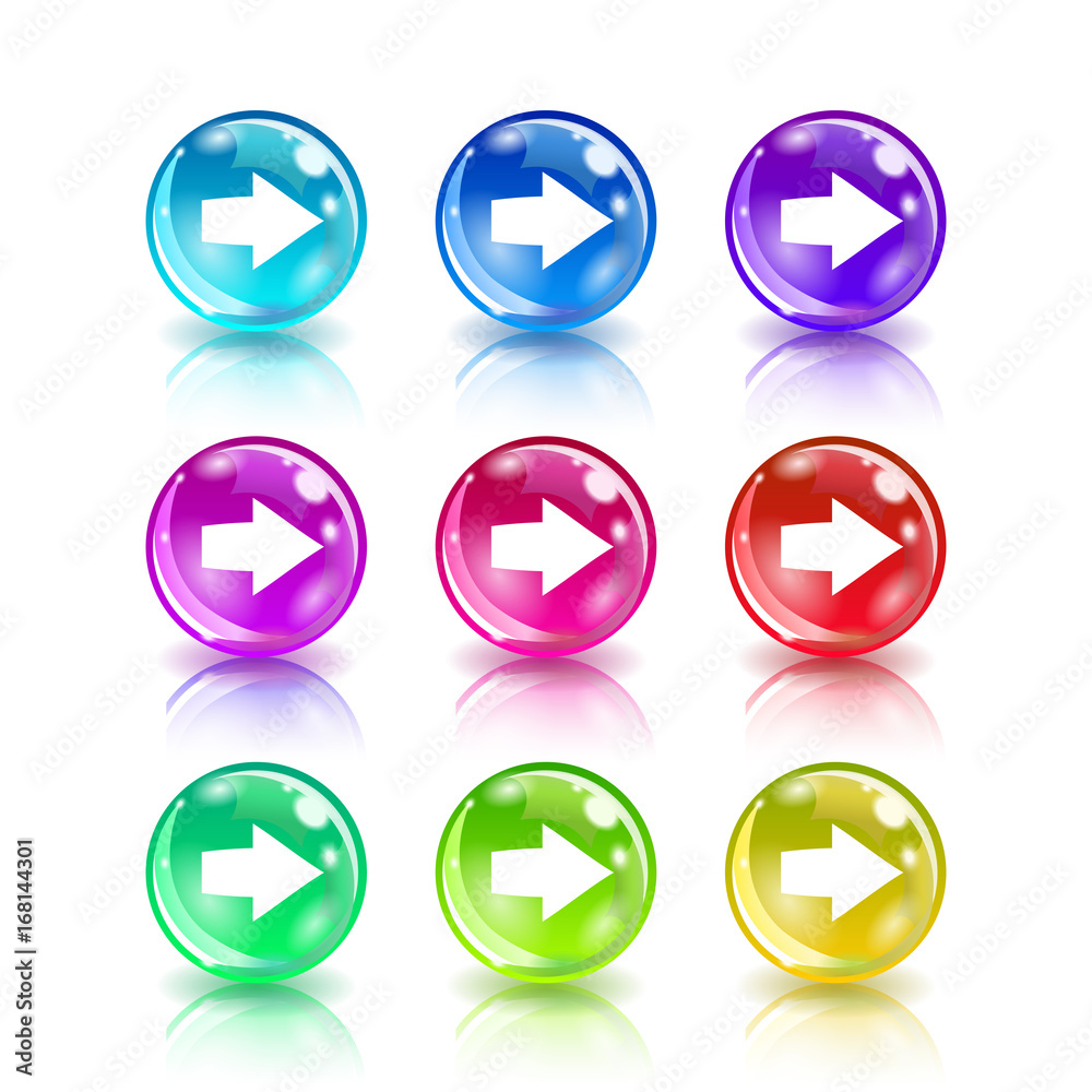 Next circle glossy web icon on white background. Vector illustration. Next circle glossy web icon on white background. Vector illustration.