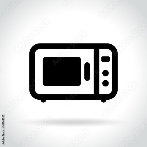 microwave oven icon on white background