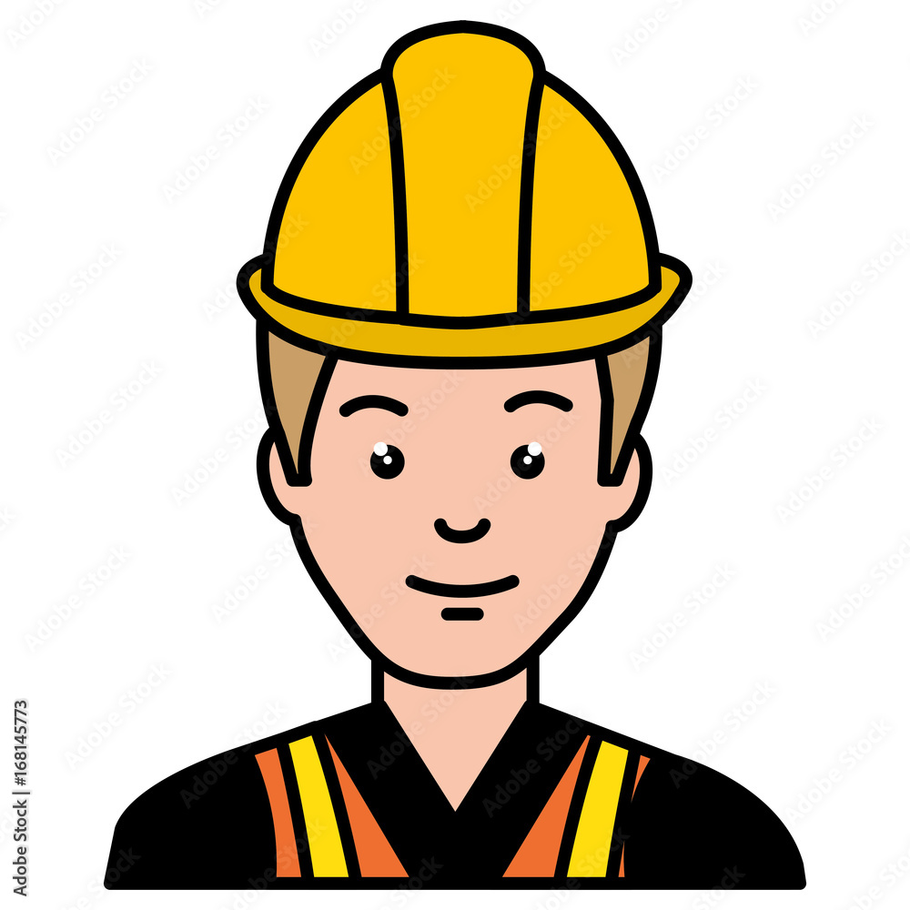 worker with helmet avatar vector illustration design worker with helmet avatar vector illustration design