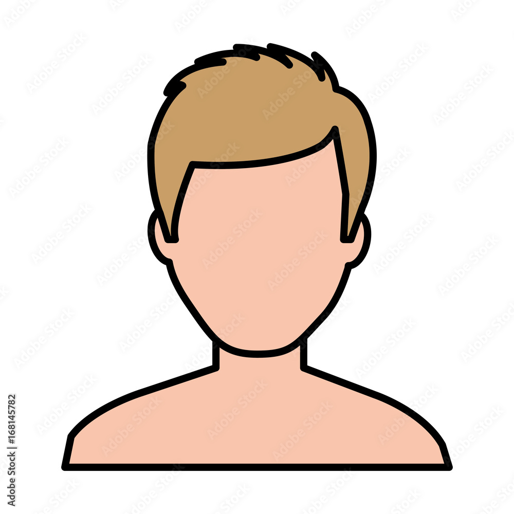 young man shirtless avatar character vector illustration design young man shirtless avatar character vector illustration design