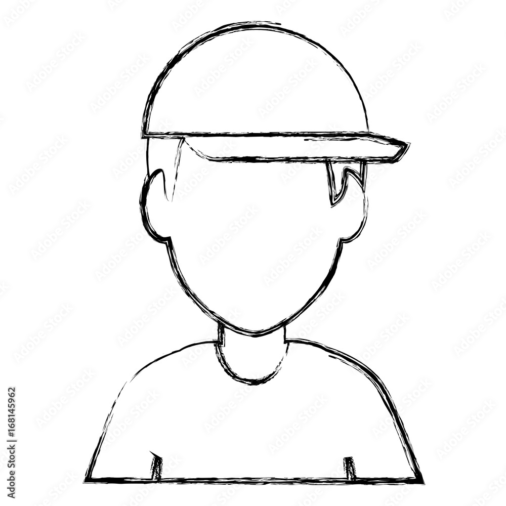 worker with helmet avatar vector illustration design worker with helmet avatar vector illustration design