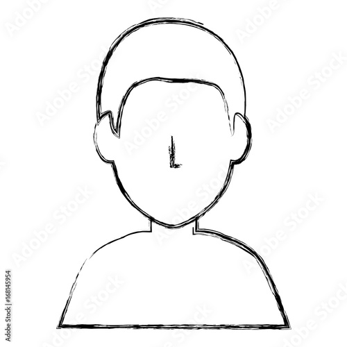 young man shirtless avatar character vector illustration design