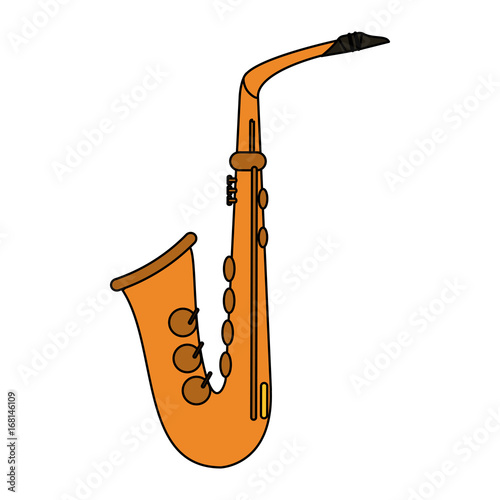 saxophone musical instrument icon image vector illustration design 