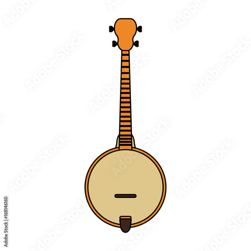 acoustic guitar banjo icon image vector illustration design 