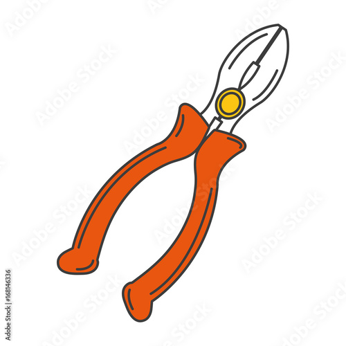 pliers tools isolated icon vector illustration design