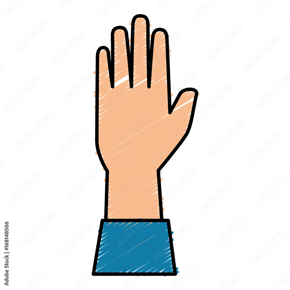 Fototapeta premium hand human isolated icon vector illustration design