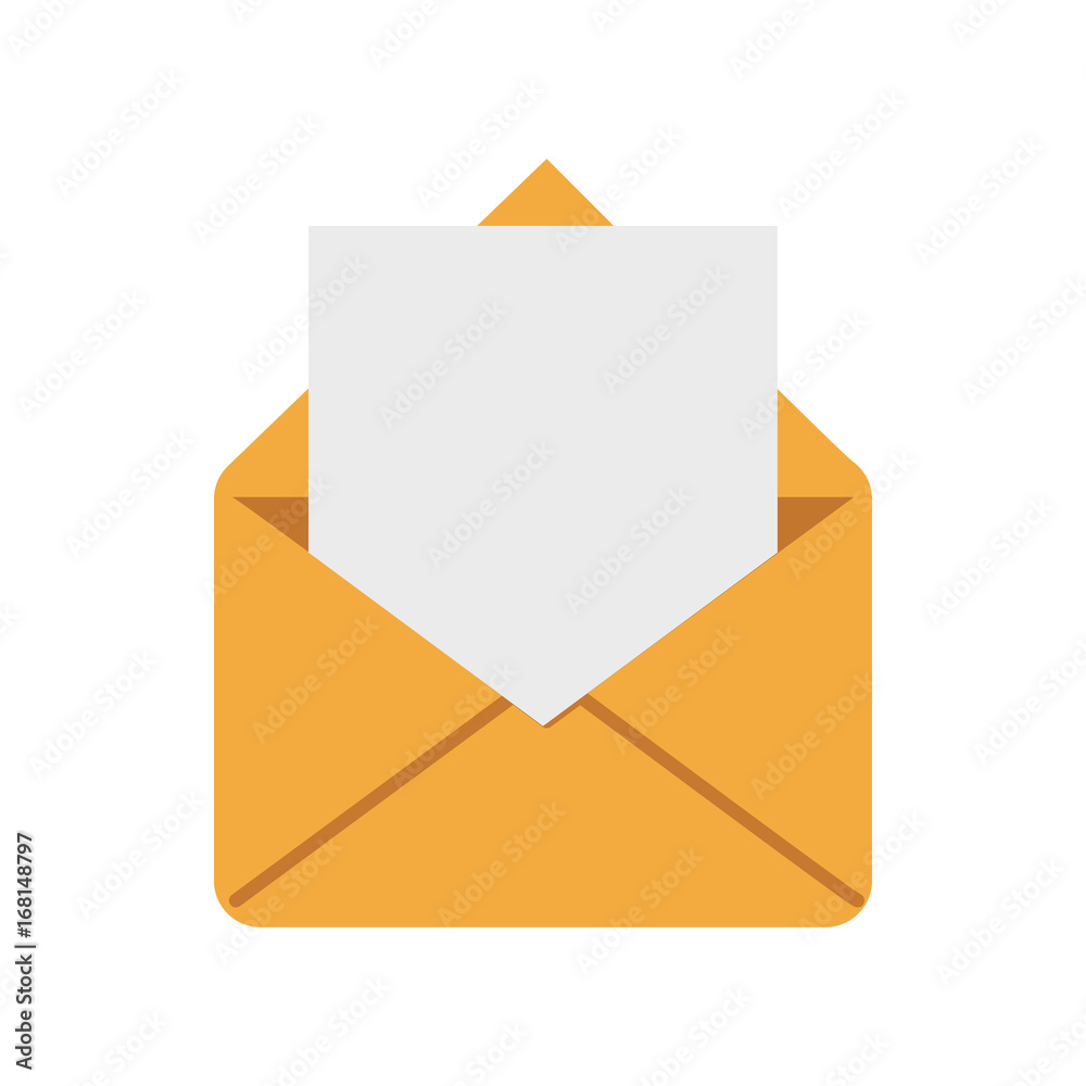 open message envelope icon image vector illustration design 