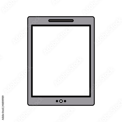 smartphone with blank screen icon image vector illustration design 