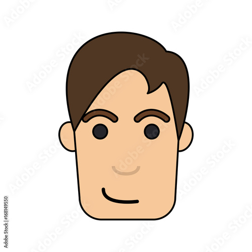 young man with smirk icon image vector illustration design 