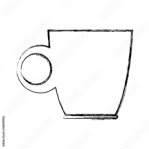 ceramic cup of coffee handle beverage vector illustration