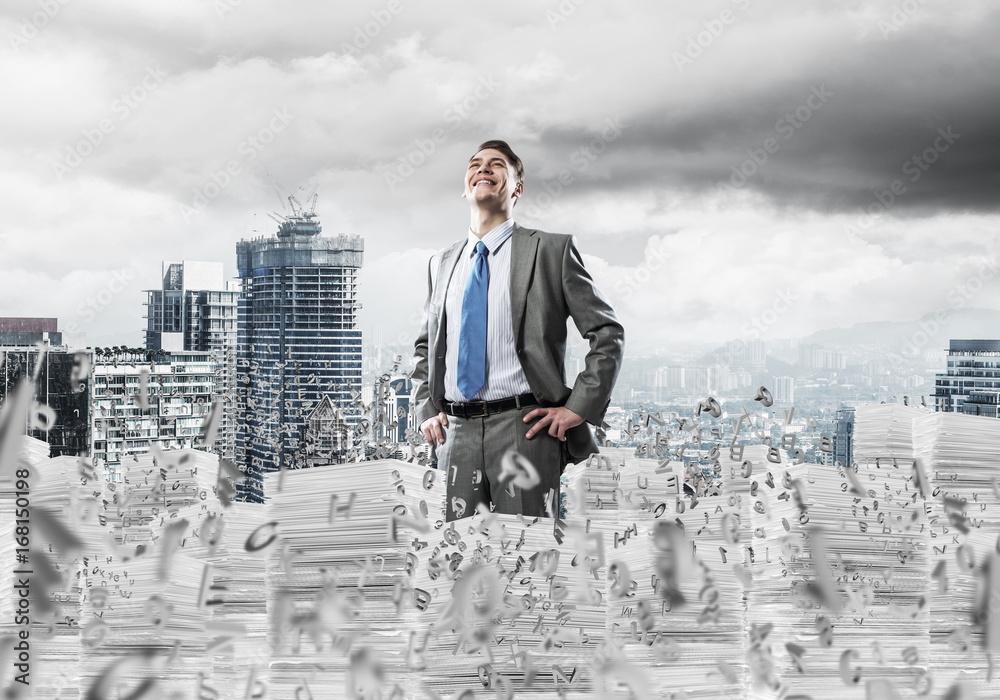 Successful confident businessman in suit. Successful confident businessman in suit.