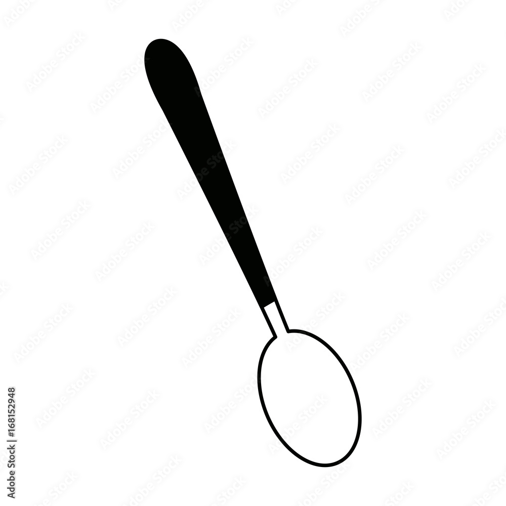 spoon cutlery eating utensil kitchen icon vector illustration spoon cutlery eating utensil kitchen icon vector illustration