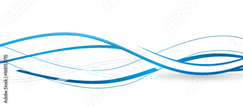Welle Wellen Hintergrund Blau Band Banner