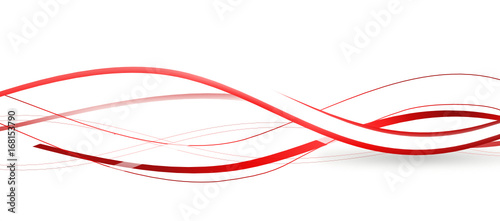 Band Banner Rot Schwung Hintergrund Welle Wellen 