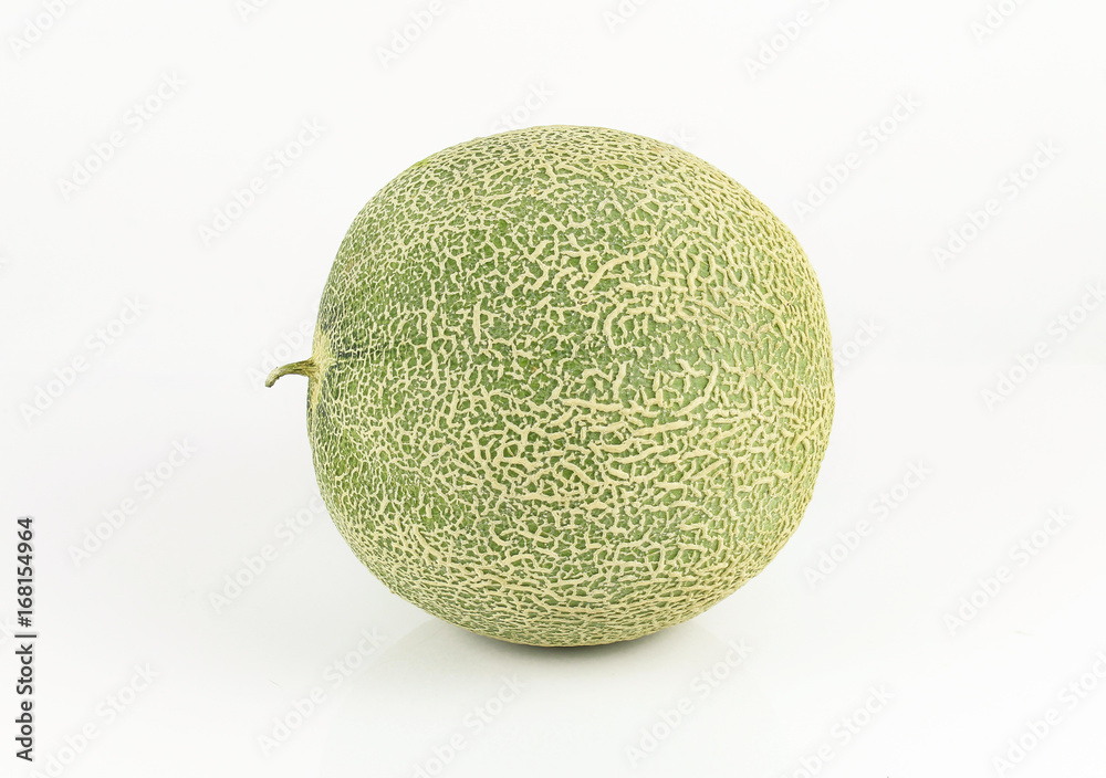 Fresh yellow melon or cantaloupe on white background Fresh yellow melon or cantaloupe on white background