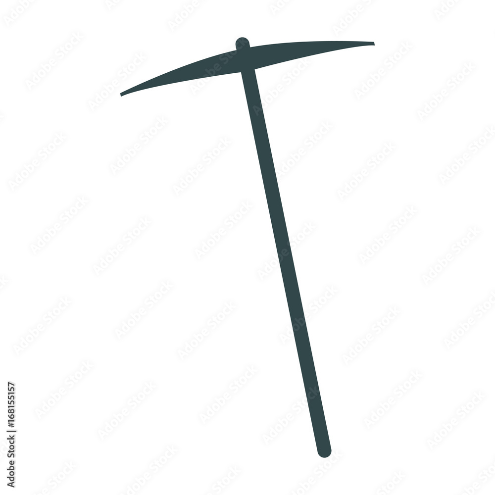 pickaxe tool for work with stone vector illustraiton