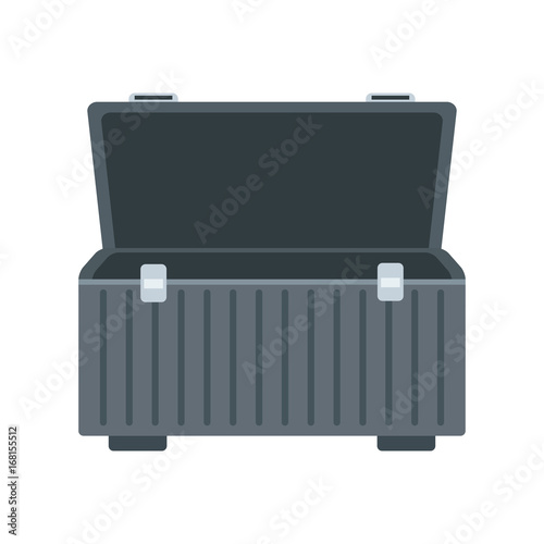 box for carrying tools handle equipment empty open vector illustration