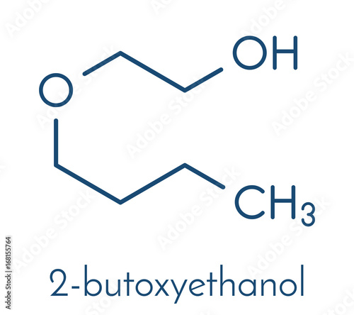 2-Butoxyethanol solvent and surfactant molecule. Skeletal formula.