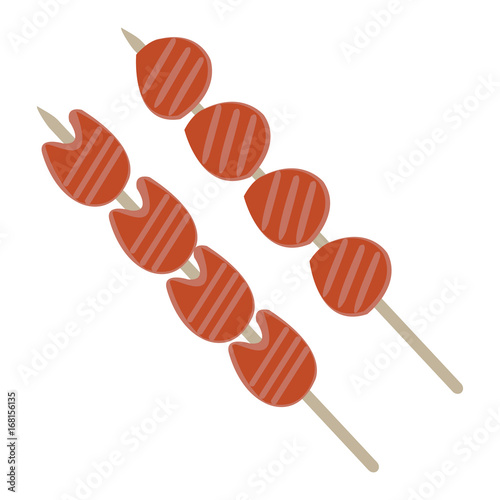 Shish kebab on skewers