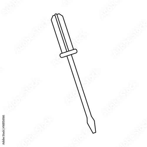 screwdriver work tool element icon vector illustration