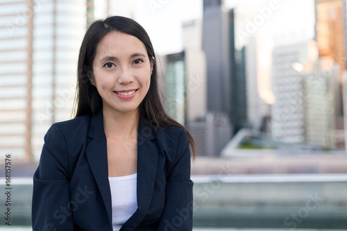 Photography Young business woman at outdoor