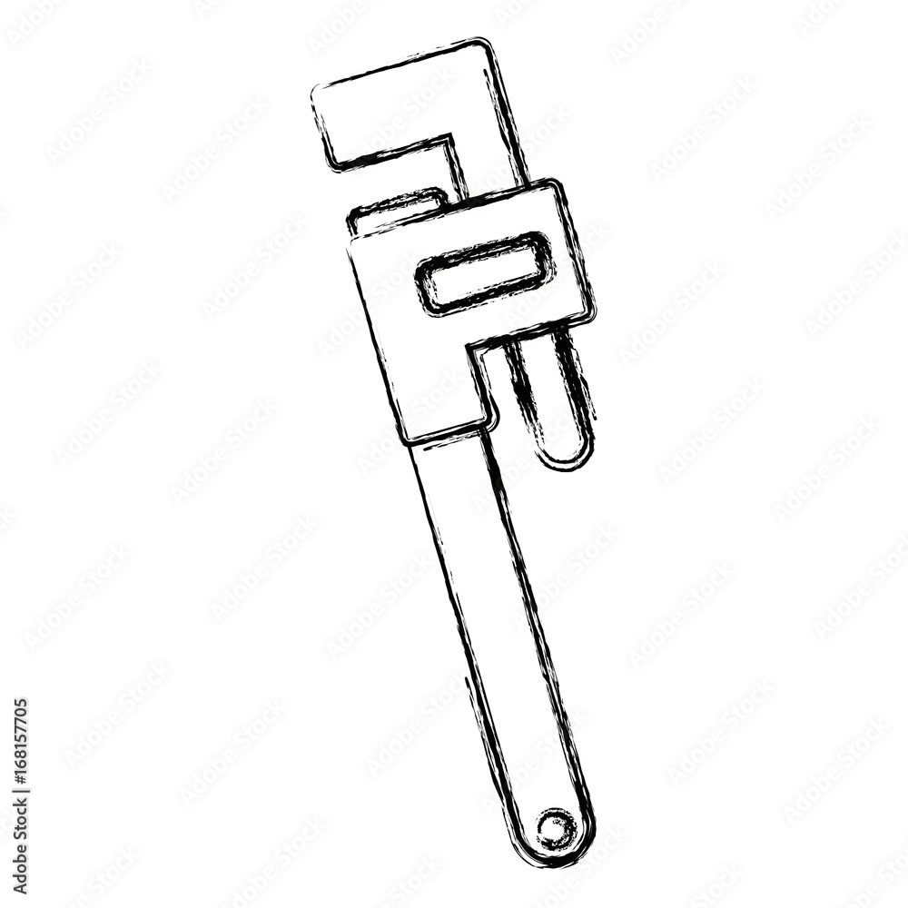 adjustable plumbing and pipe wrenche tool repair vector illustration adjustable plumbing and pipe wrenche tool repair vector illustration