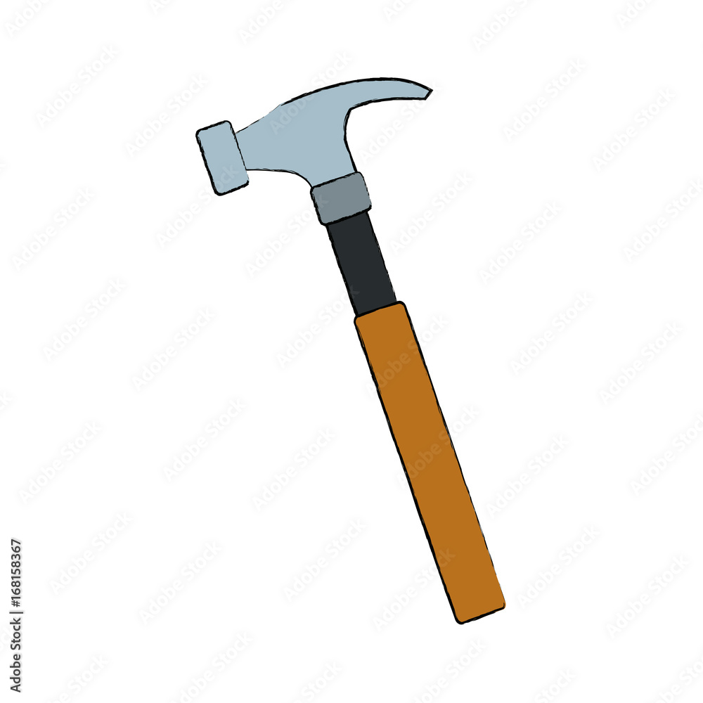carpenter hammer tool construction element vector illustration carpenter hammer tool construction element vector illustration