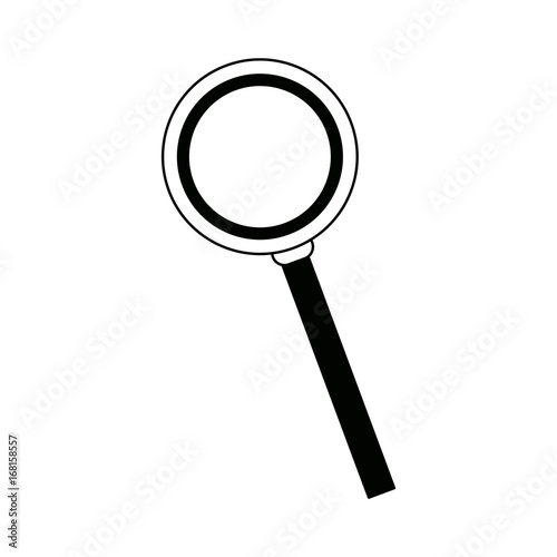magnifying glass loupe and handle search tool vector illustration