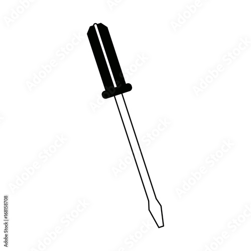 tool screwdriver construction repair object vector illustration