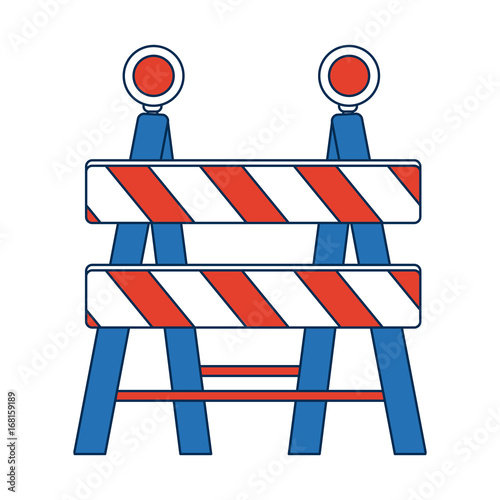 under construction barrier icon graphic design vector illustration
