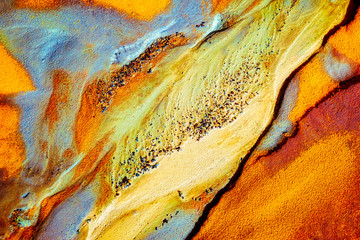 Papier peint photo Photographie macro Couleurs abstraites et formes de sable  © Roberto Sorin