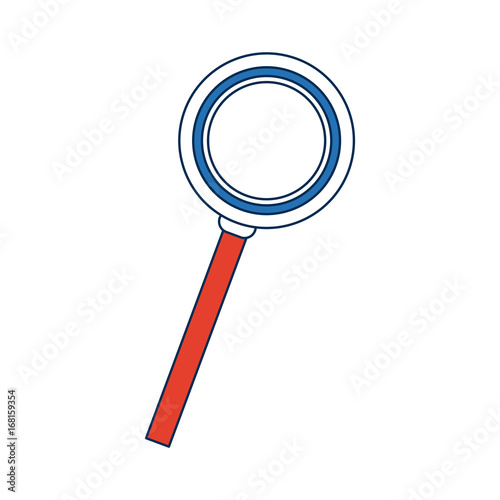 magnifying glass loupe and handle search tool vector illustration