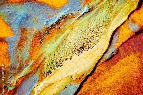 Obraz na plátně Abstract colors and sand shape