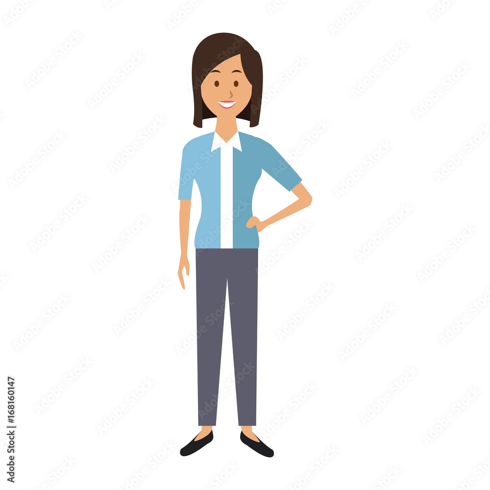 beautiful woman character people standing vector illustration beautiful woman character people standing vector illustration