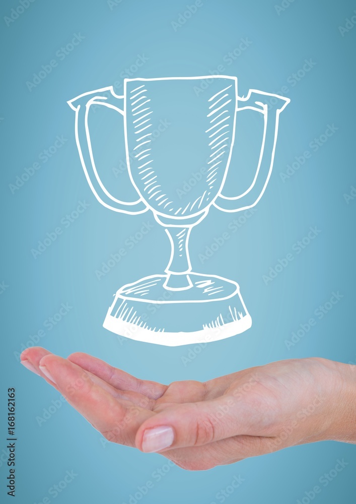 Person holding a trophy icon Person holding a trophy icon