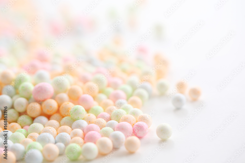 Colorful Foam ball isolated in white background Colorful Foam ball isolated in white background